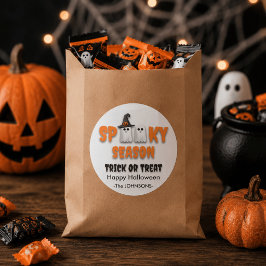 お化けのシーズンの幽霊 - ハロウィンデザイン ラウンドシール