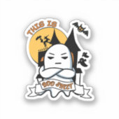 お化けのハロウィンコスチューム 面白いブー シール (正面)