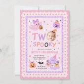 お化けのハロウィン2歳の誕生日 招待状 (正面)