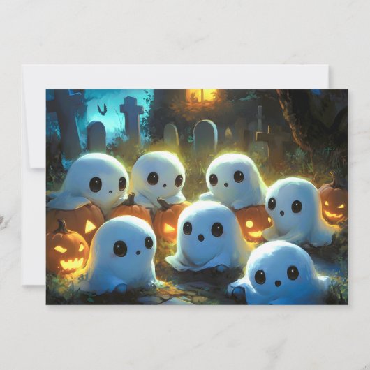 お化けのハロウィン お墓の夜 ゲスト シーズンカード (正面)