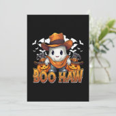 お化けのハロウィン ウエスタン ヴィンテージ おばけ 面白い かわいい 招待状 (スタンド正面)