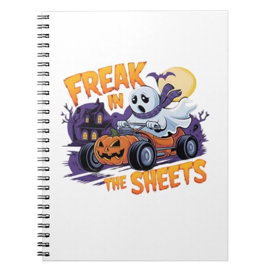 お化けのハロウィン シーツ ノートブック (正面)