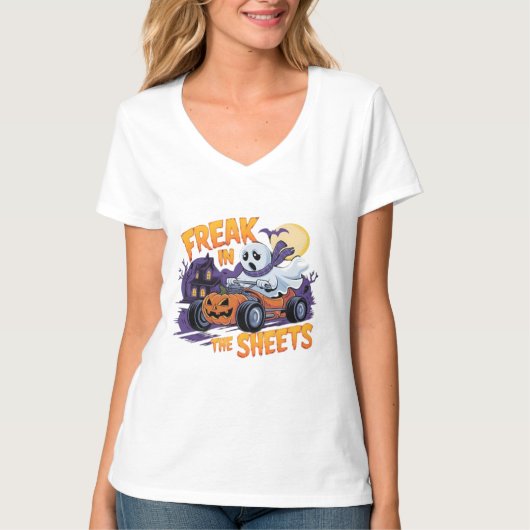 お化けのハロウィン シーツ Tシャツ (正面)