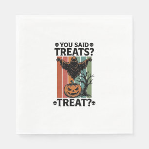 お化けのハロウィンTシャツ スプーキーなトリートのパロディとプー スタンダードランチョンナプキン