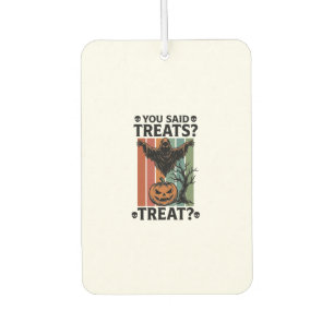 お化けのパンの洒落とカボチャのハロウィンTシャツ カーエアーフレッシュナー