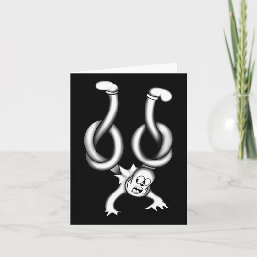 お化けのピエロがひねくれてる カード (正面)