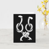 お化けのピエロがひねくれてる カード (黄色い花)