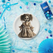 お化けの不気味な人形 ハロウィン衣装パーティ ペーパープレート (パーティー)