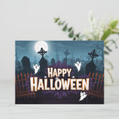 お化けの墓場のハロウィン招待状 招待状 (スタンド正面)
