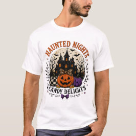 お化けの夜とお菓子の喜び ハロウィンTシャツ Tシャツ