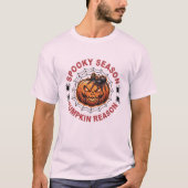 お化けの季節のかぼちゃの理由 ハロウィンTシャツ 楽しい Tシャツ (正面)