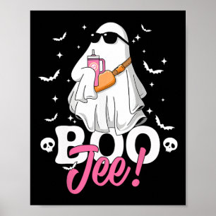 お化けの季節のかわいいおばけのハロウィンコスチューム Boujee ポスター