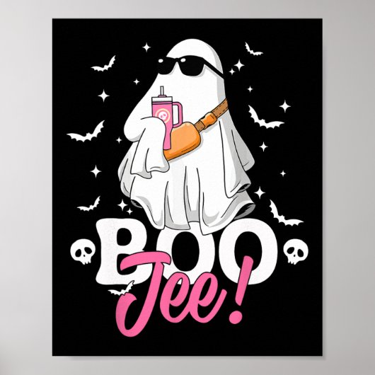 お化けの季節のかわいいおばけのハロウィンコスチューム Boujee ポスター (正面)
