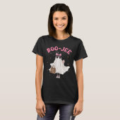 お化けの季節 かわいいおばけ 面白いハロウィン 高級感のあるブー Tシャツ (正面フル)
