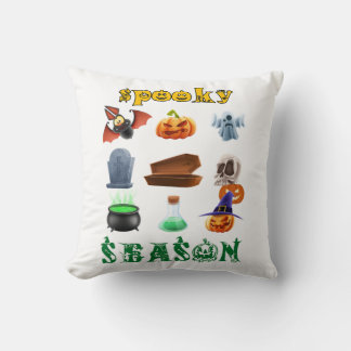 お化けの季節 アートのサムネイル ハッピーハロウィン クッション
