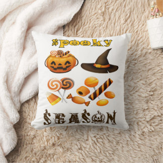 お化けの季節 アートワークのサムネイル、ハッピー ハロウィン クッション
