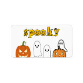 お化けの季節 ハッピーハロウィン ラベル (正面)