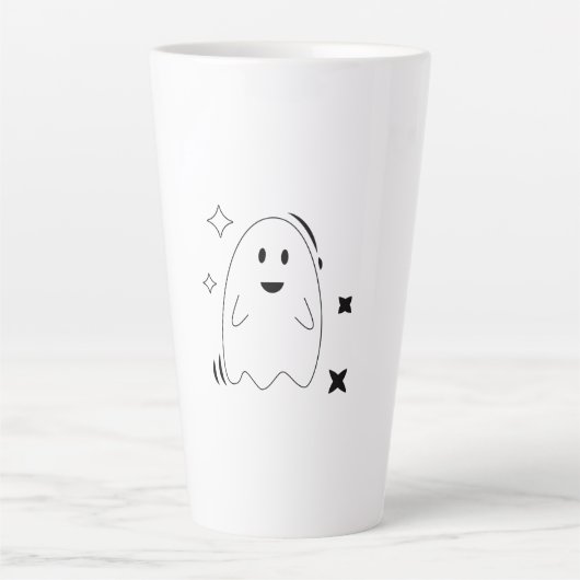 お化けの星ラインアートマグ カフェラテマグ (正面)