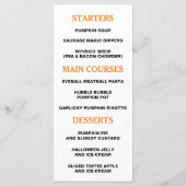 お化けの森のハロウィンメニュー メニュー (裏面)