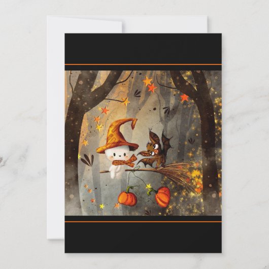 お化けの楽しいハロウィンパーティー 招待状 (裏面)