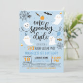 お化けの男の子 ハロウィン 誕生日 招待状 (スタンド正面)