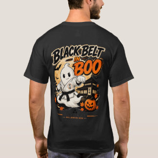 お化けの黒帯ハロウィン空手Tシャツ Tシャツ