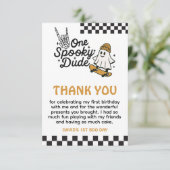 お化けの1歳誕生日パーティー サンキューカード (スタンド正面)