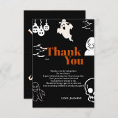 お化けの1歳誕生日 サンキューカード (正面/裏面)