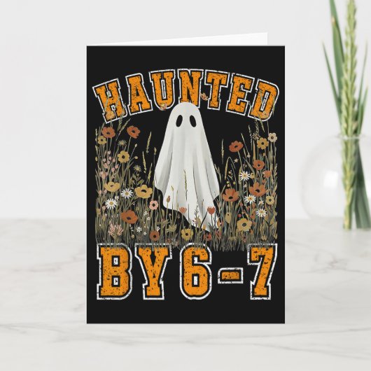お化けの6 7 67 ミーム 骨の手 ハロウィン カード (正面)