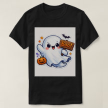 お化けみたいなキュートなハロウィンのおばけのステッカー