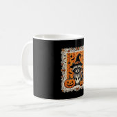 お化けアライグマ ハロウィン カボチャ デザイン_1 コーヒーマグカップ (正面左)