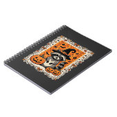 お化けアライグマ ハロウィン カボチャ デザイン_1 ノートブック (左側)