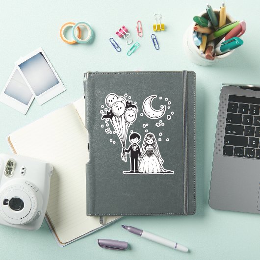 お化けカップル シール (iPadカバー)