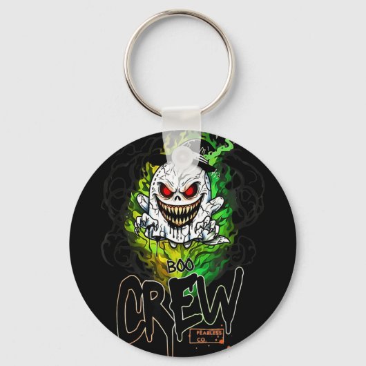 お化けクルーの黒い幽霊 ハロウィン 幽霊 グッズ キーホルダー (正面)
