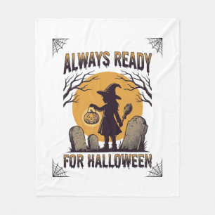 お化けシーズンのファン向けヴィンテージ・ハロウィンTシャツ_1 フリースブランケット
