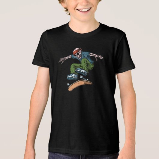 お化けシーズン到来 キッズTシャツ トライブレンドTシャツ (正面)