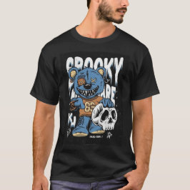 お化けハロウィンのテディベア グラフィックTシャツ デザイン Tシャツ