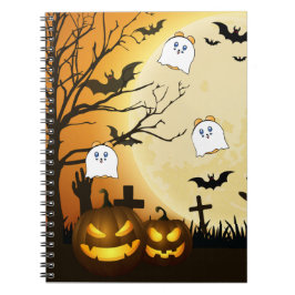 お化けハロウィンハムスターのキャラクター ノートブック