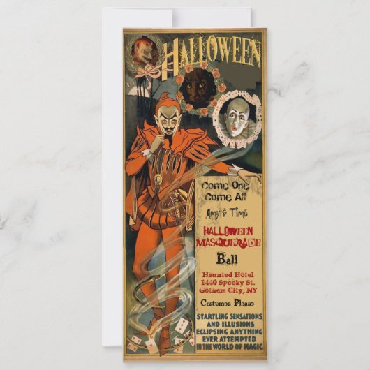 お化けハロウィンパーティーの招待状 招待状 (正面)