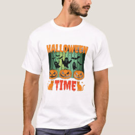 お化けハロウィンTシャツ - ゴースト風のタイポグラフィが特徴の Tシャツ