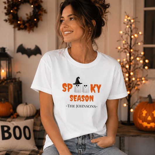お化けハロウィンTシャツ スプーキーシーズンの幽霊デザイン Tシャツ