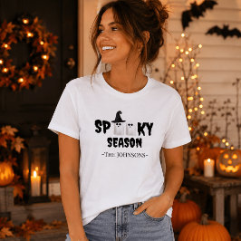 お化けハロウィンTシャツ スプーキーシーズンの幽霊デザイン Tシャツ