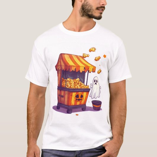 お化けポップコーンスタンド Tシャツ (正面)
