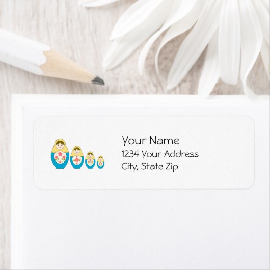 お化けロシアの人形 ラベル (インサイチュ)