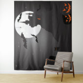 お化け城満月ハロウィン写真背景 タペストリー (インサイチュ)