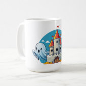 お化け屋敷と幽霊 コーヒーマグカップ (正面左)