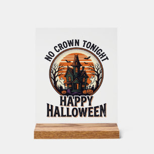 お化け屋敷のアートがプリントされたハロウィンTシャツ_1 アクリルサイン