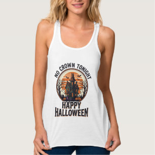 お化け屋敷のアートがプリントされたハロウィンTシャツ_1 タンクトップ