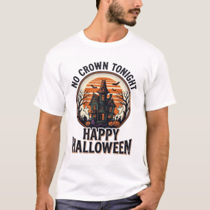 お化け屋敷のアートがプリントされたハロウィンTシャツ_1 Tシャツ