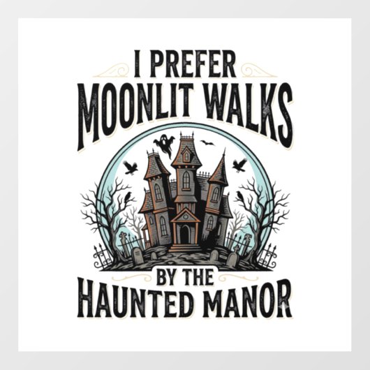 お化け屋敷のウォーク・ハロウィンTシャツ 幽霊の幽霊のレトロなデザイン ウィンドウサイン (シート)